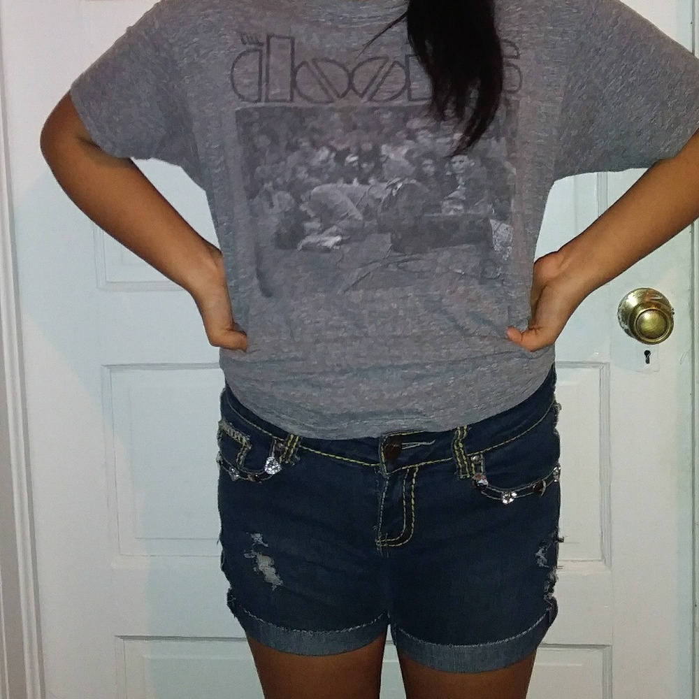 Handmade upcycle Blue Jeans /Shorts